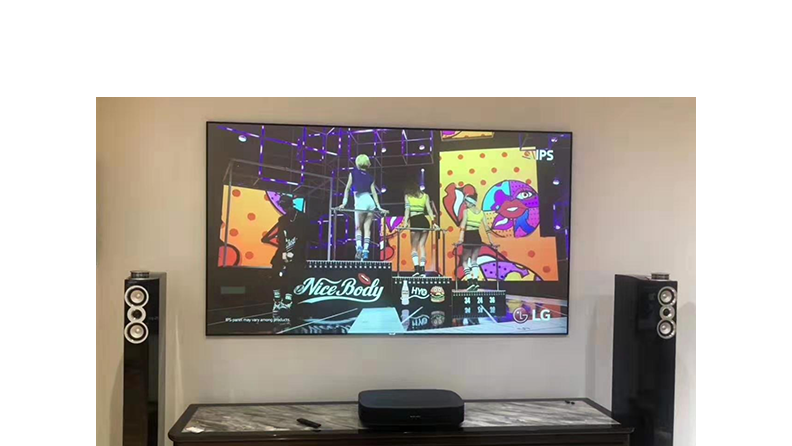 激光电视屏幕可以移动吗？是否可以用电动幕？【南京尊龙凯时音响】